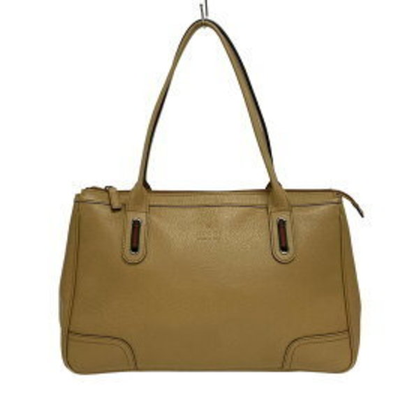 Gucci Leather Web Brown Bag Shelly Shoulder - Picture 1 of 9